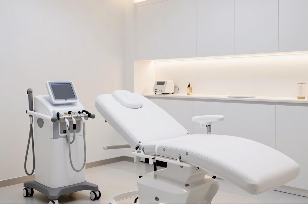 Cabinet moderne d'epilation laser equipe pour les traitements masculins